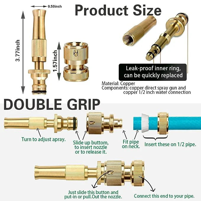 Brass Water Spray Nozzle - Heavy Duty Pressure Washer