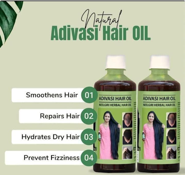 🌿Natural™ Adivasi Herbal Hair Oil 💥Buy 1 Get 1 Free💥