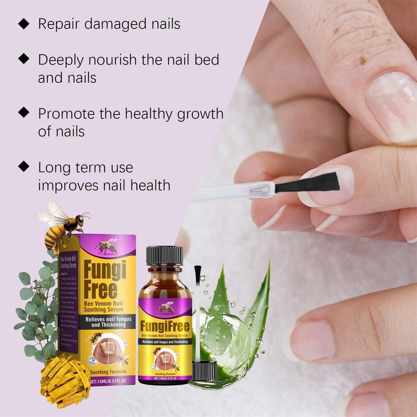 Bee Venom Nail Treatment Serum  [Repair Your Nail]-  Buy 1 Get 1 Free😍