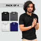 Poly Matte Assorted Solid Half Sleeves Mens Polo T-Shirt -buy 1 get 3 free😍