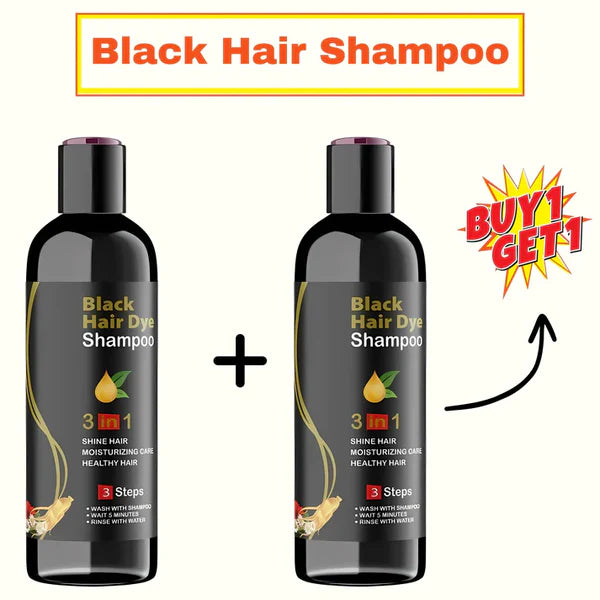 ☘3-IN-1 BLACK HAIR DYE SHAMPOO (NO SIDE EFFECT) Buy1Get1Free🧴