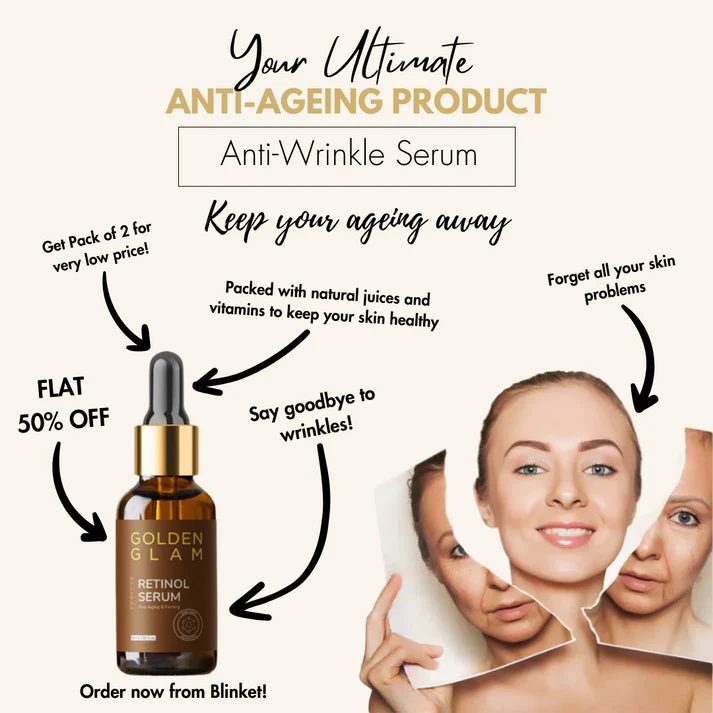 💥Flat 50% OFF 😍 Retinol Anti Ageing Face😊 Serum ( Pack of 2 )