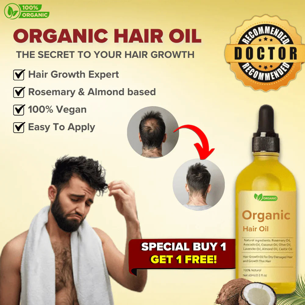 Veganic Natural Hair Growth Oil - (Buy 1 Get 1 Free🔥) - LIMITED STOCK BUY NOW