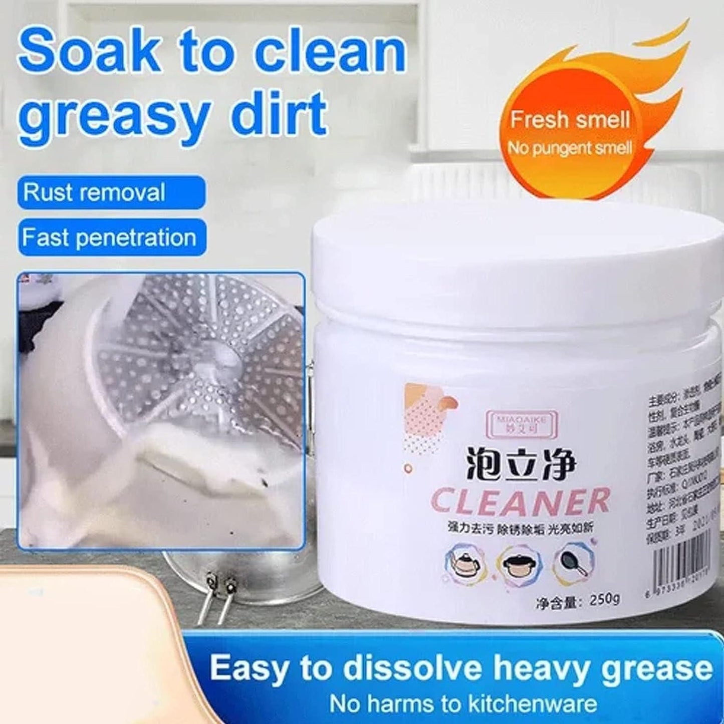 🤩SALE🏃‍♂️FLAT 50% OFF🔥 Foam Rust Remover! Kitchen All-Purpose Cleaning Powder